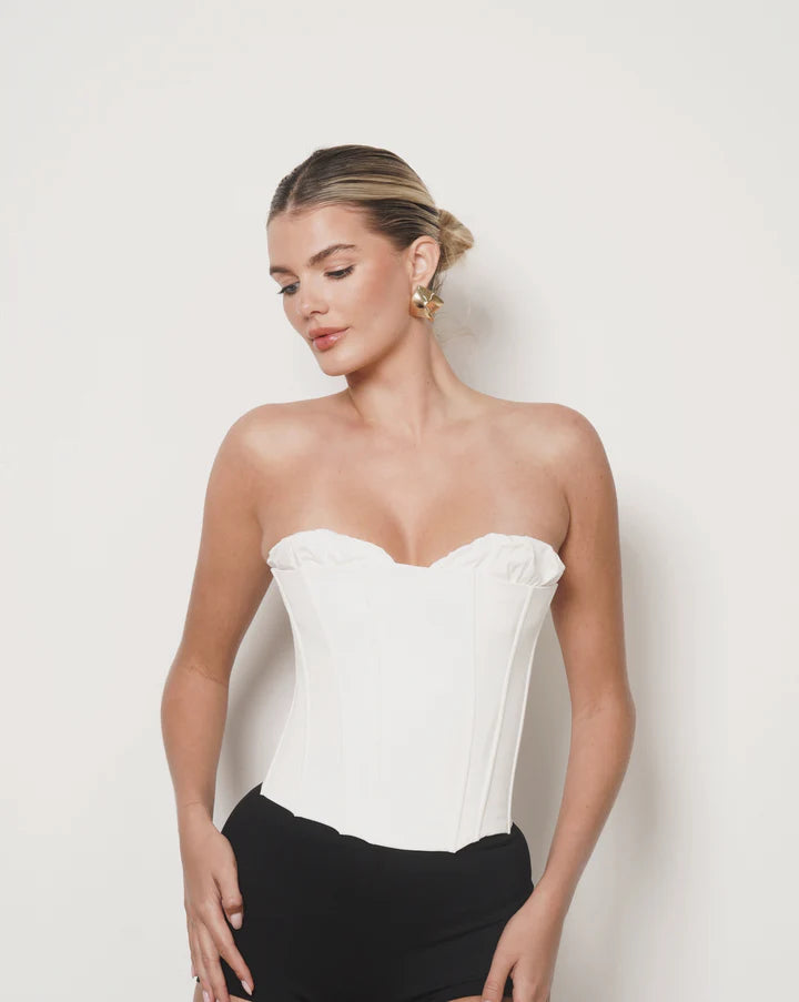 Corset Satén Marfil