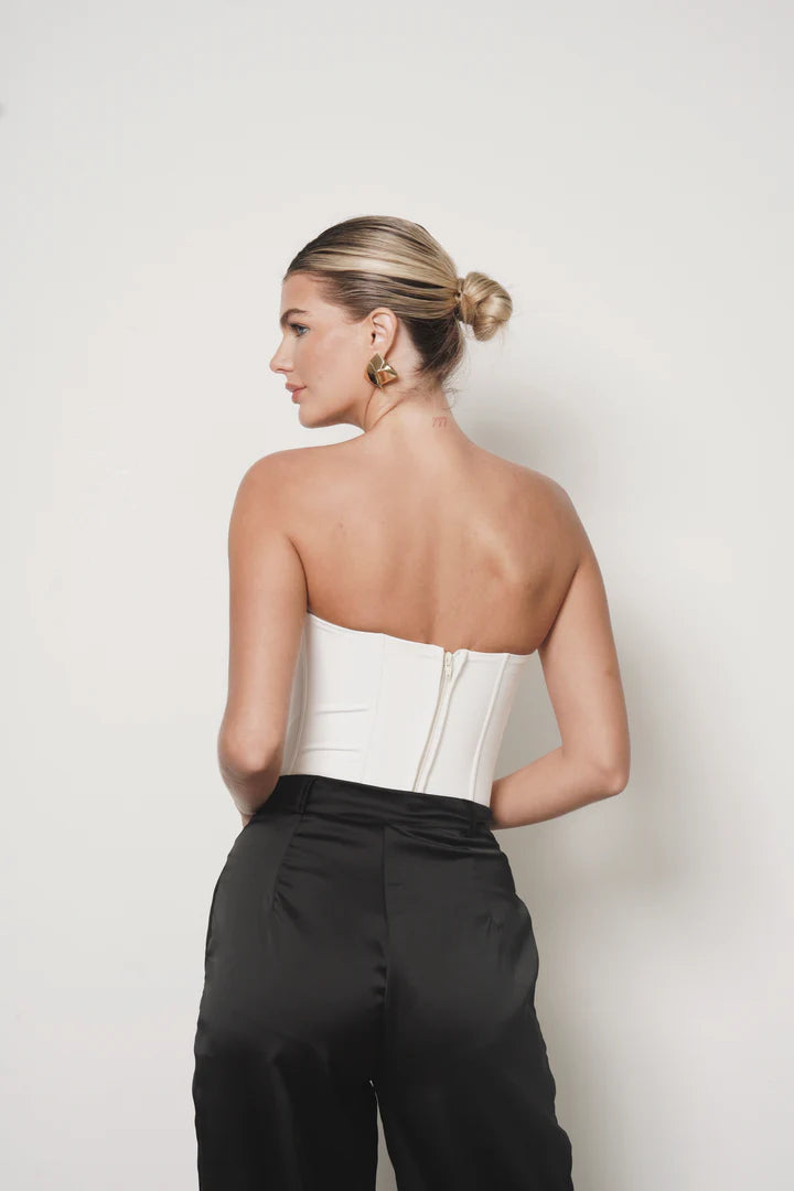 Corset Satén Marfil