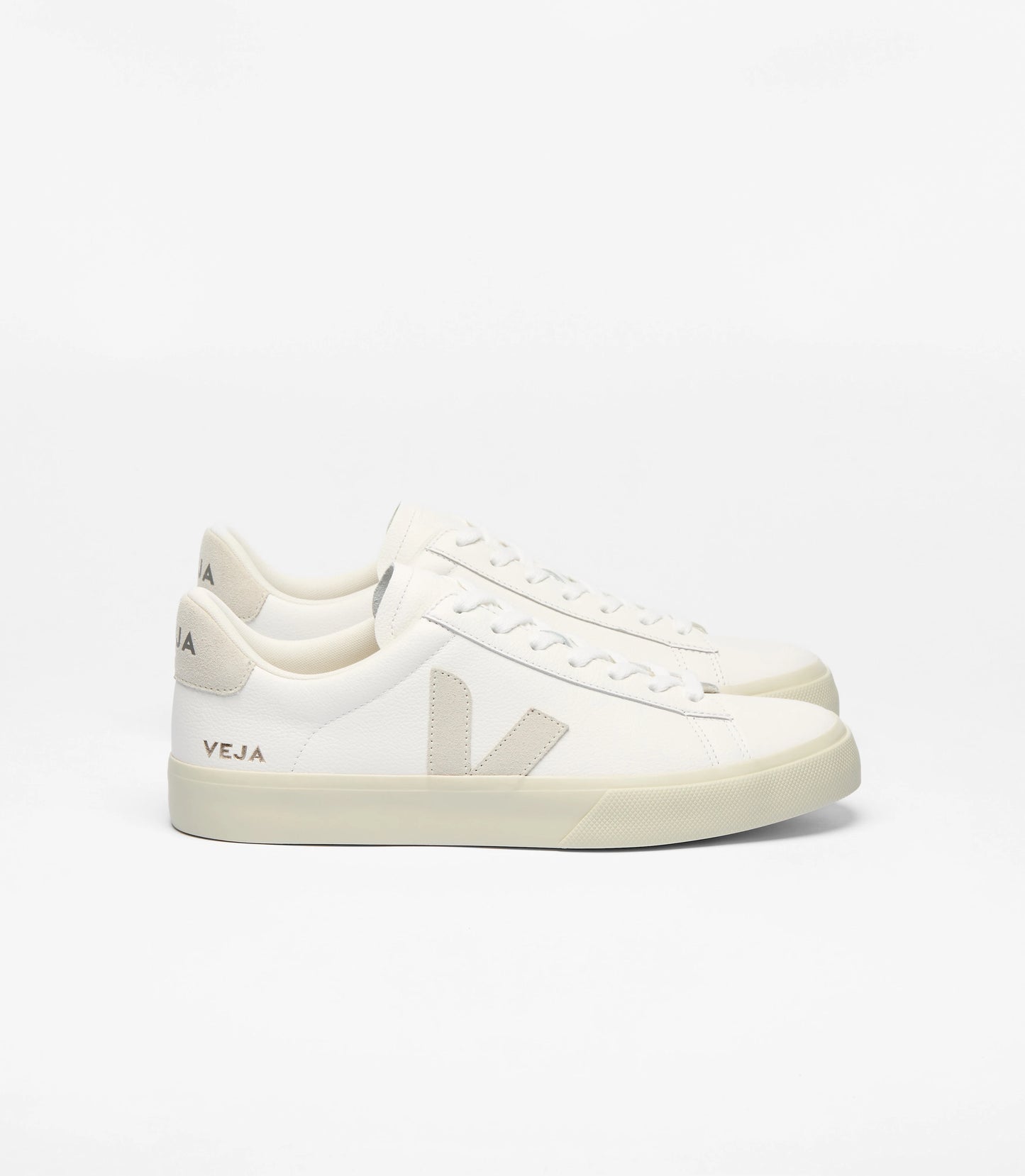 Tenis Veja De Hombre Cuero Campo Blanco Natural