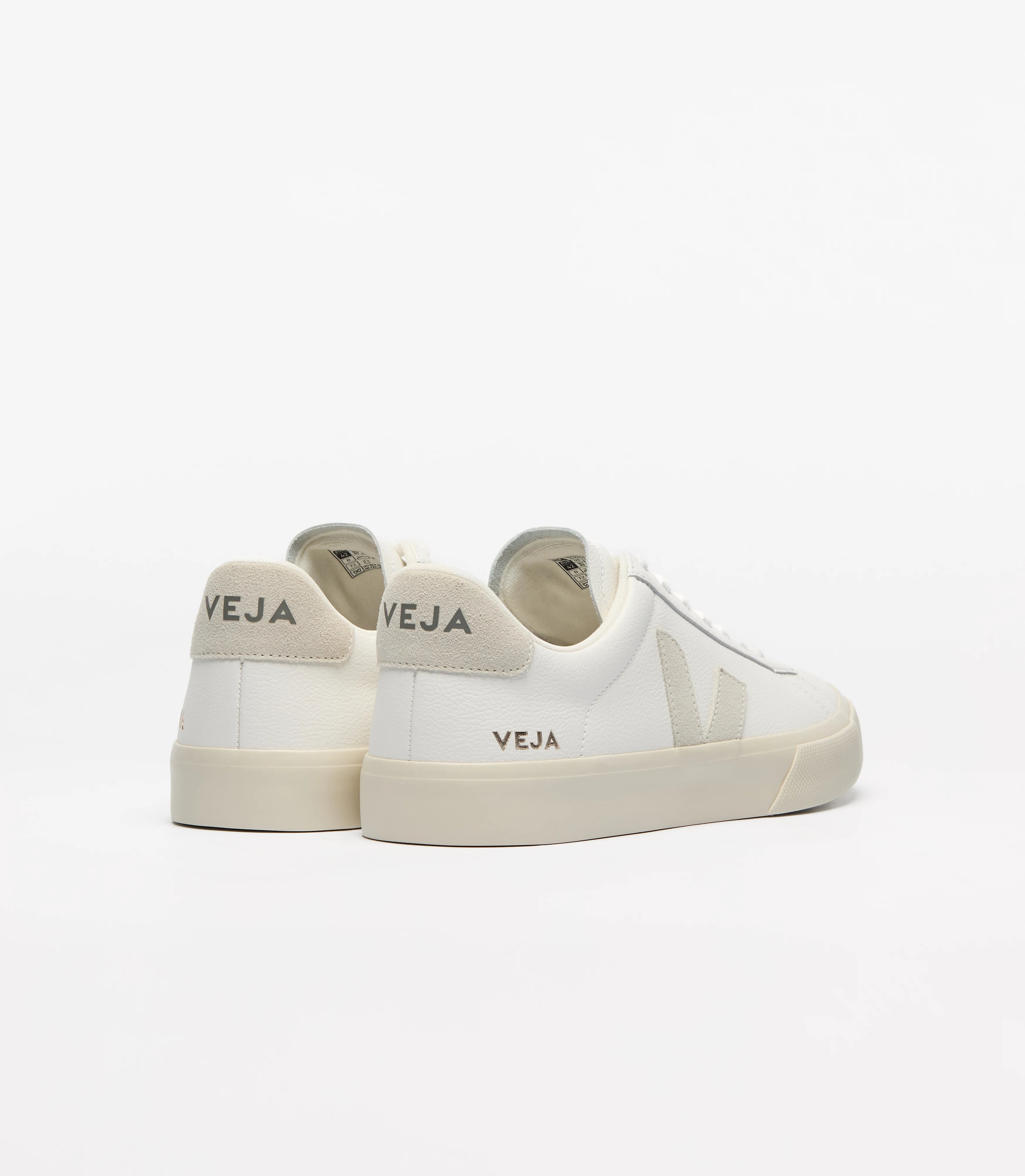 Tenis Veja De Hombre Cuero Campo Blanco Natural