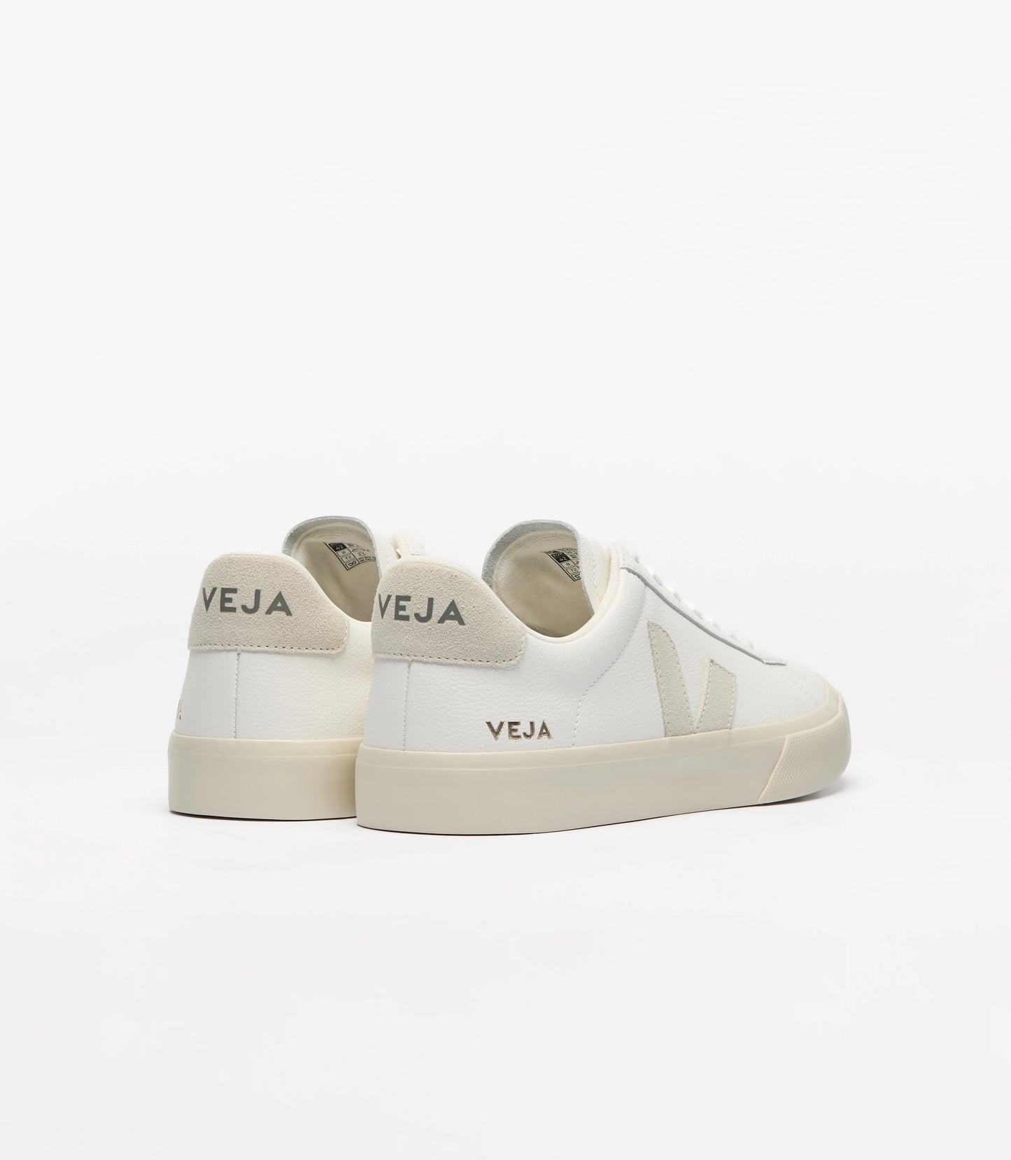 Tenis Veja De Hombre Cuero Campo Blanco Natural