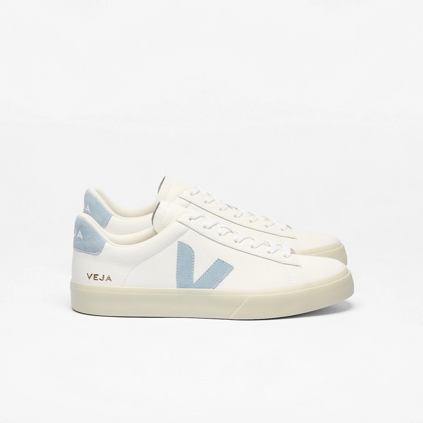 Tenis Veja De Hombre Campo Leather White Steel