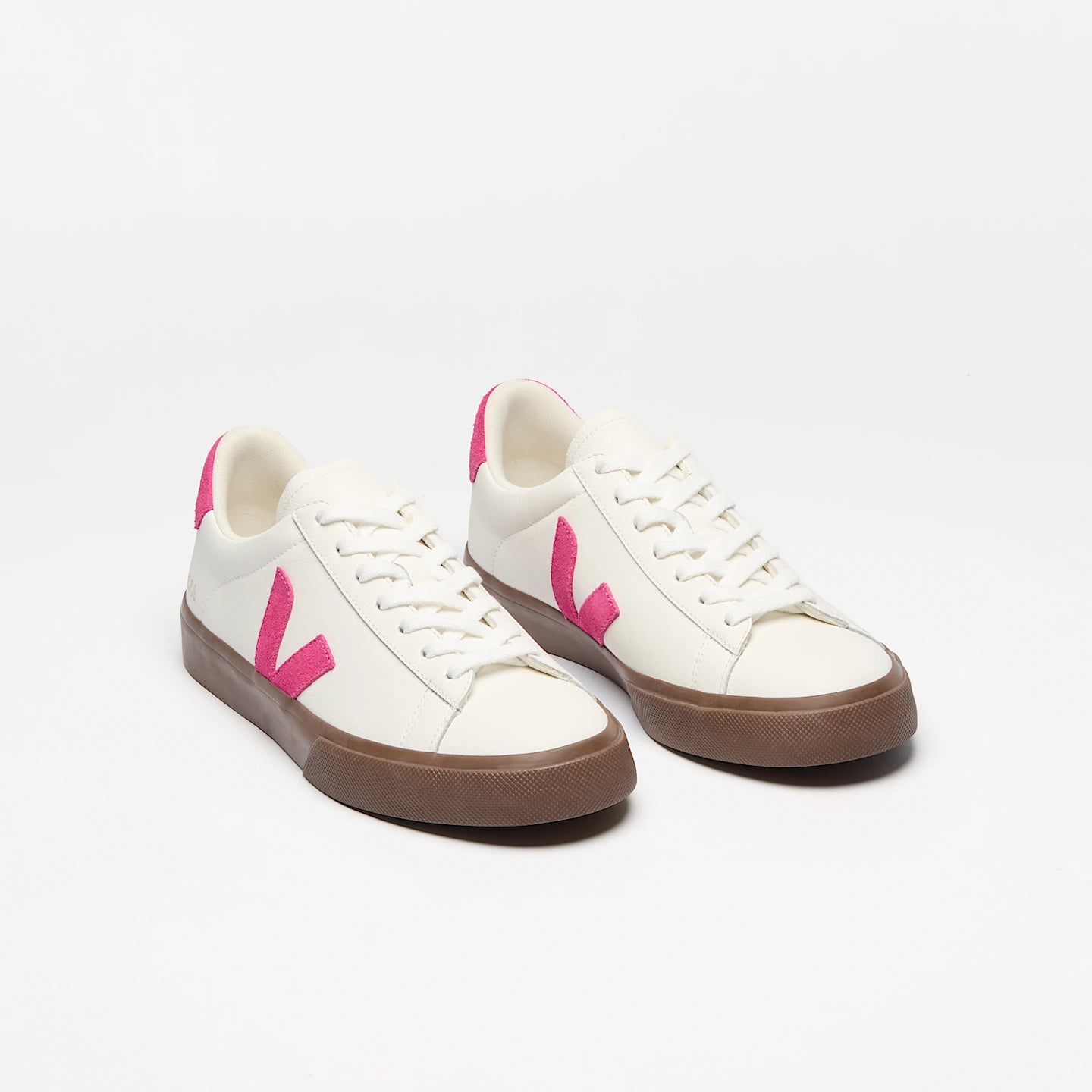 Tenis Veja De Mujer Campo Leather White Pink Bark