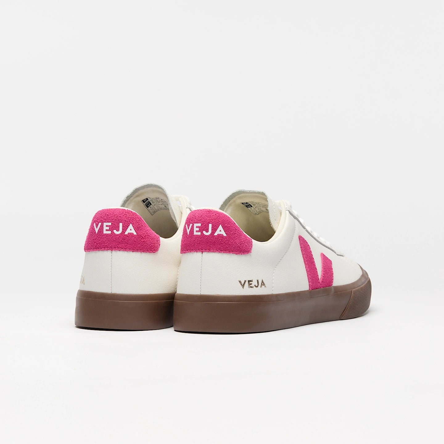 Tenis Veja De Mujer Campo Leather White Pink Bark