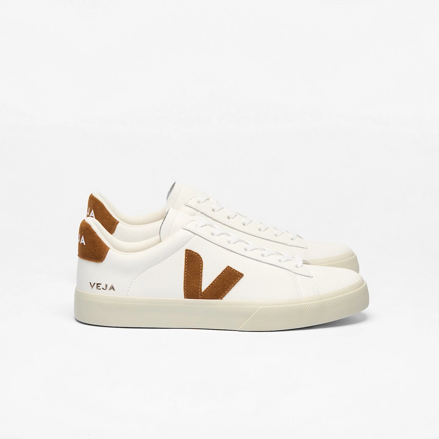 Tenis Veja De Hombre Campo Leather White Cognac