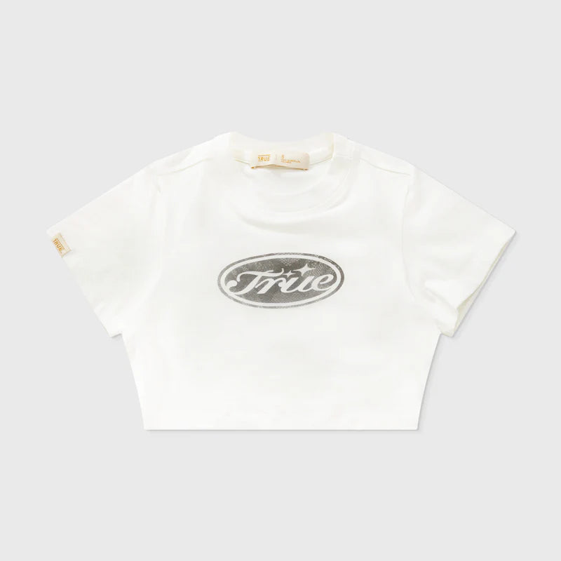 Crop Top Python Blanco