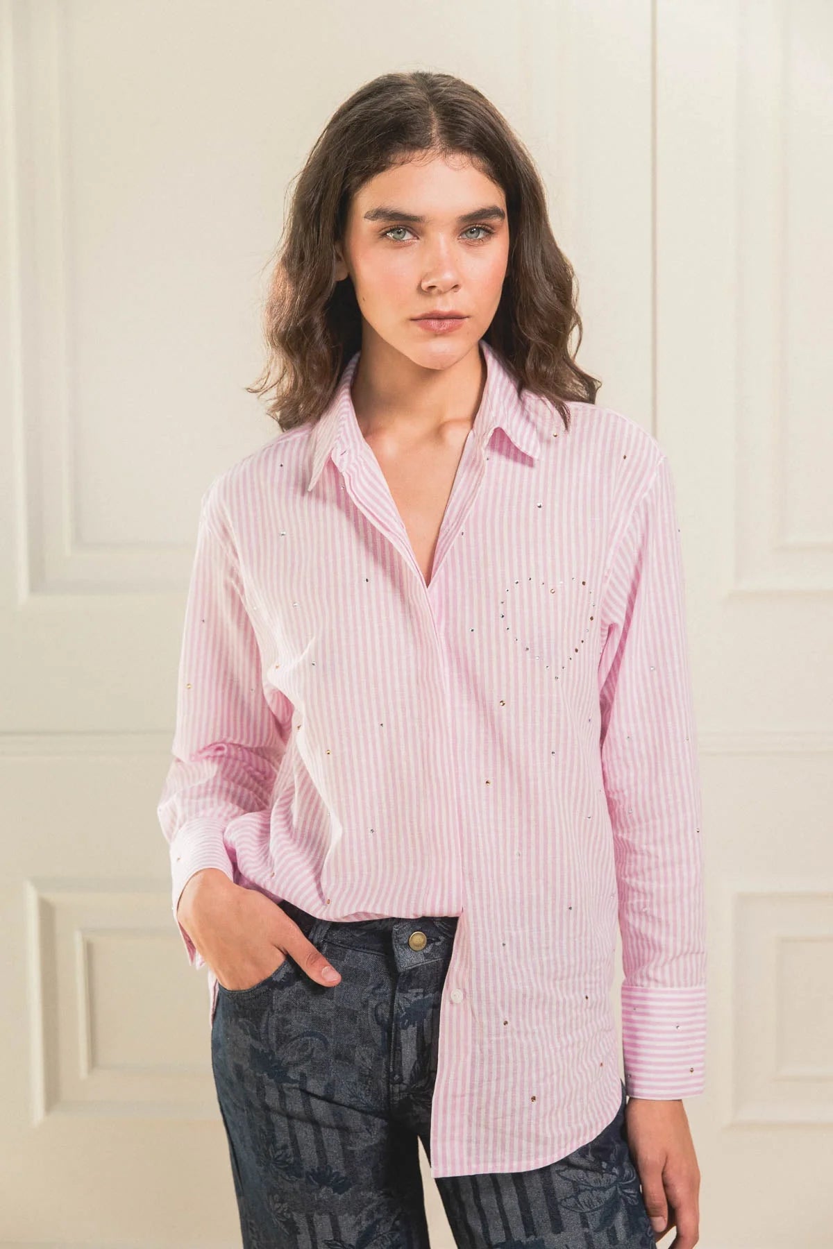 Camisa Shinny Heart Hot