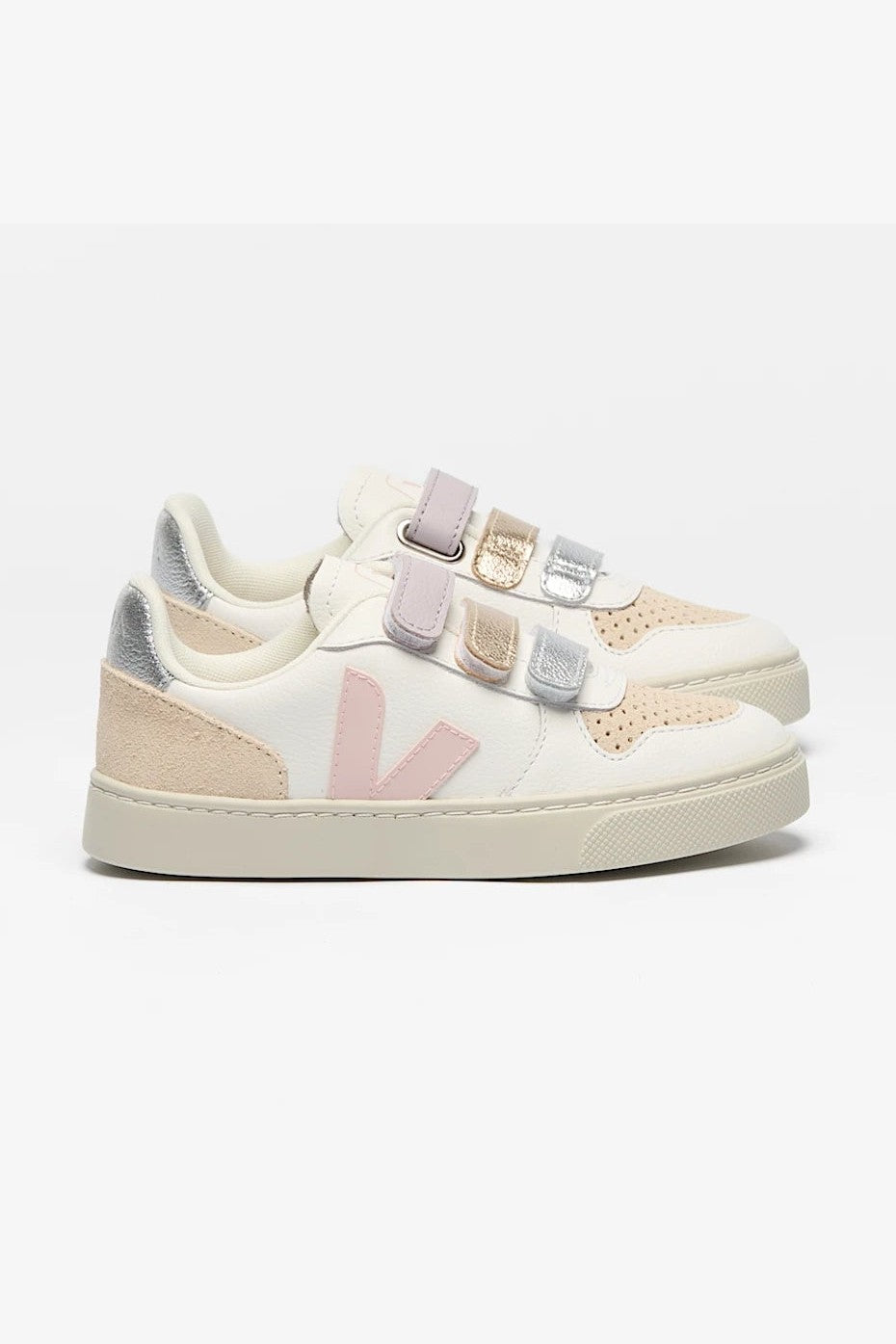 Tenis Veja Kids V-10 Leather White Petale