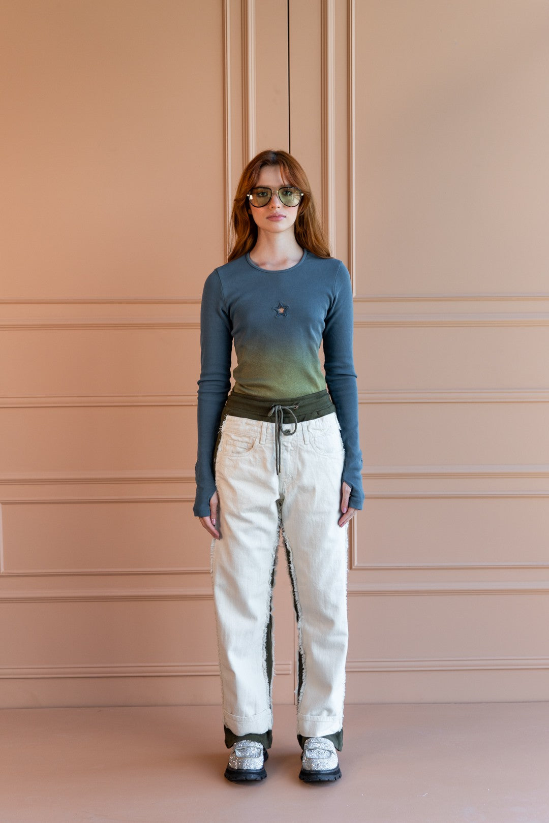 Pantalón Denim Jogger Military