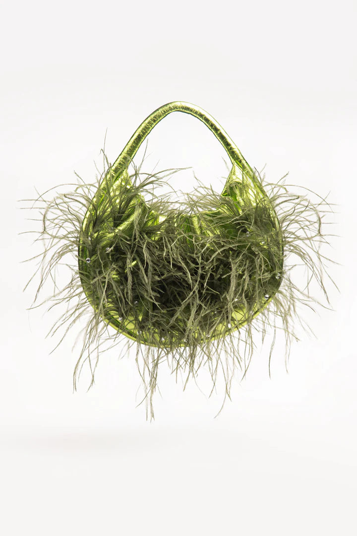 Bolso Disco Plumas