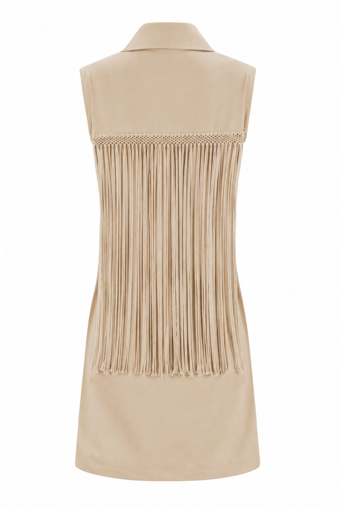 Mini Vestido Macrame Sahariana