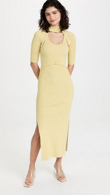 Vestido Midi Joanna Rib Cut Out