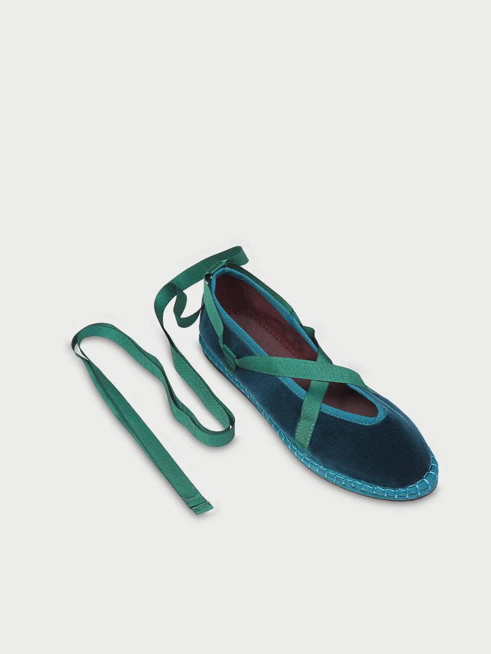Baleta Lazos Velvet Green