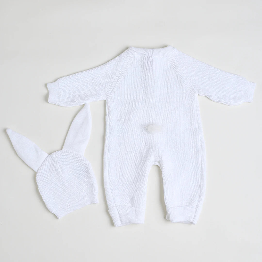 Enterizo Acanalado Blanco