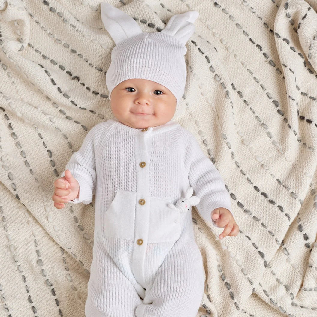 Enterizo Acanalado Blanco