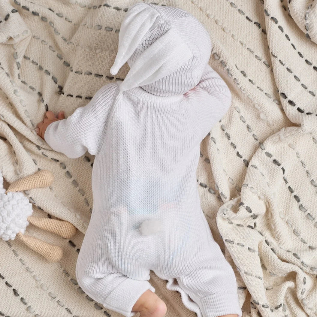 Enterizo Acanalado Blanco