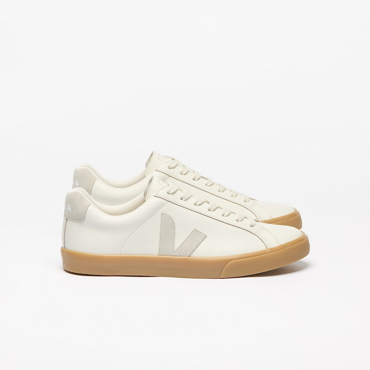 Tenis Veja De Mujer Esplar Logo Leather Pure  Natural