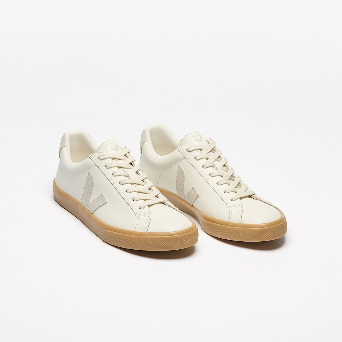 Tenis Veja De Mujer Esplar Logo Leather Pure  Natural