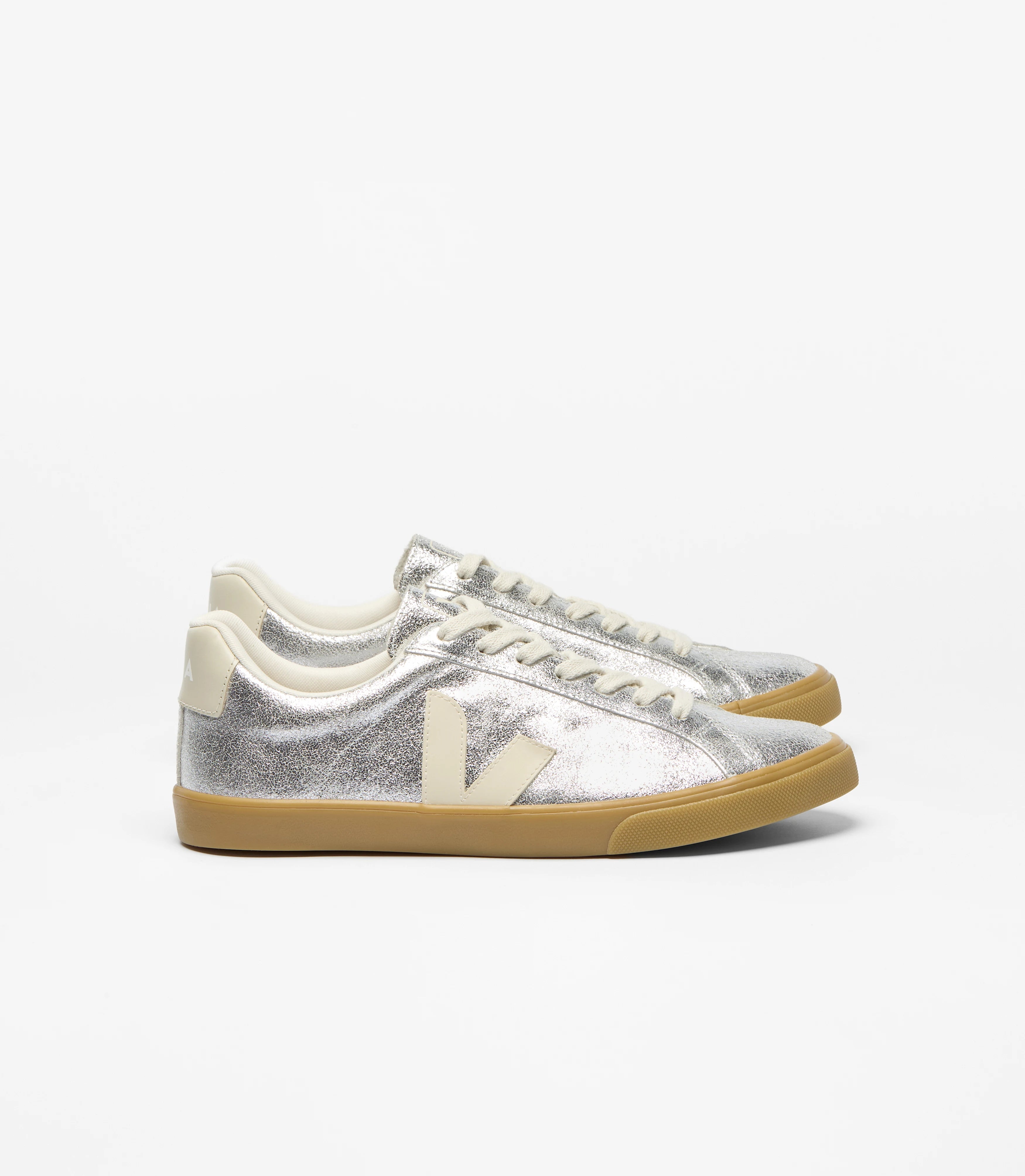Tenis Veja De Mujer Esplar Suede Silver Pierre Natural