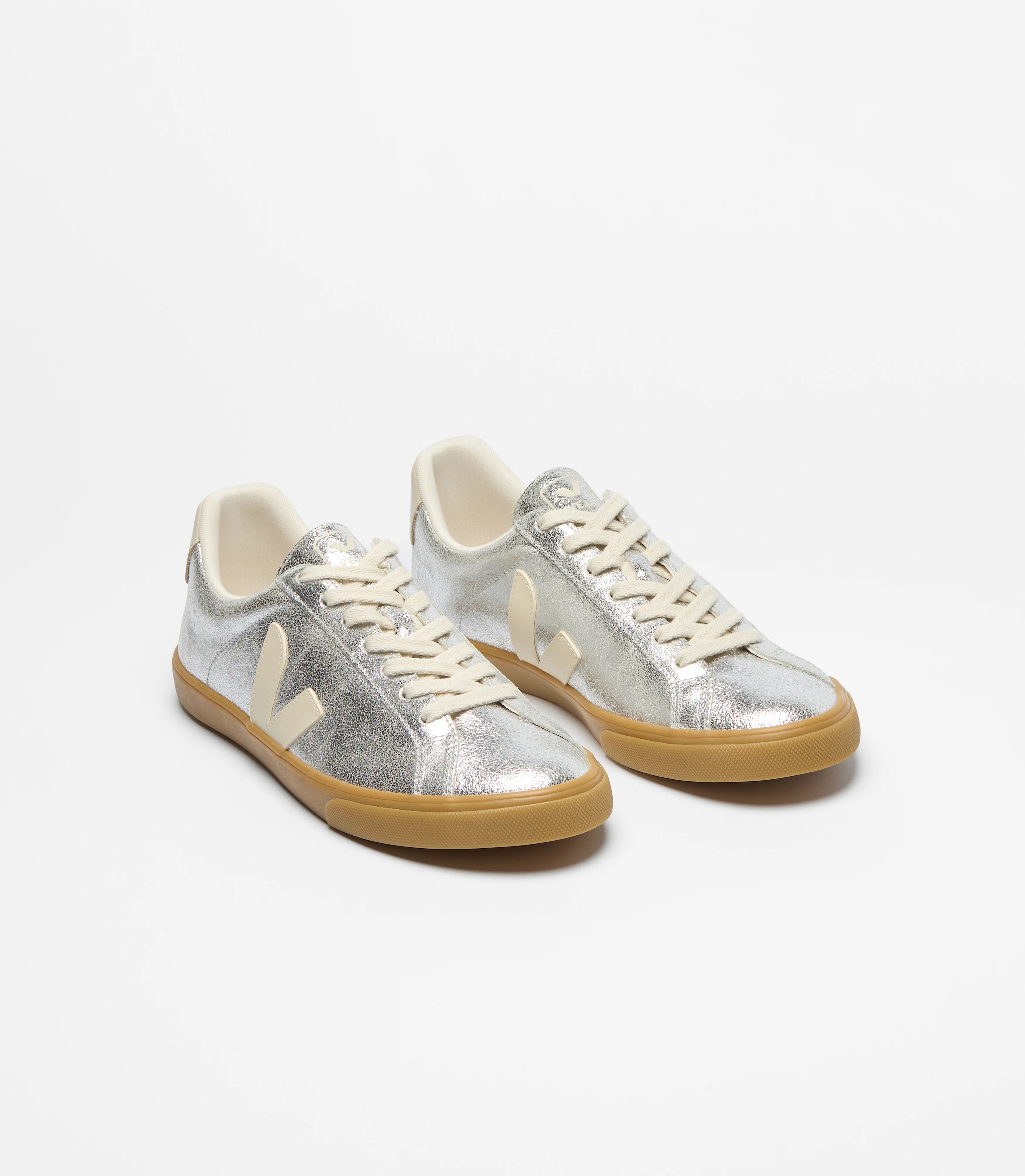 Tenis Veja De Mujer Esplar Suede Silver Pierre Natural