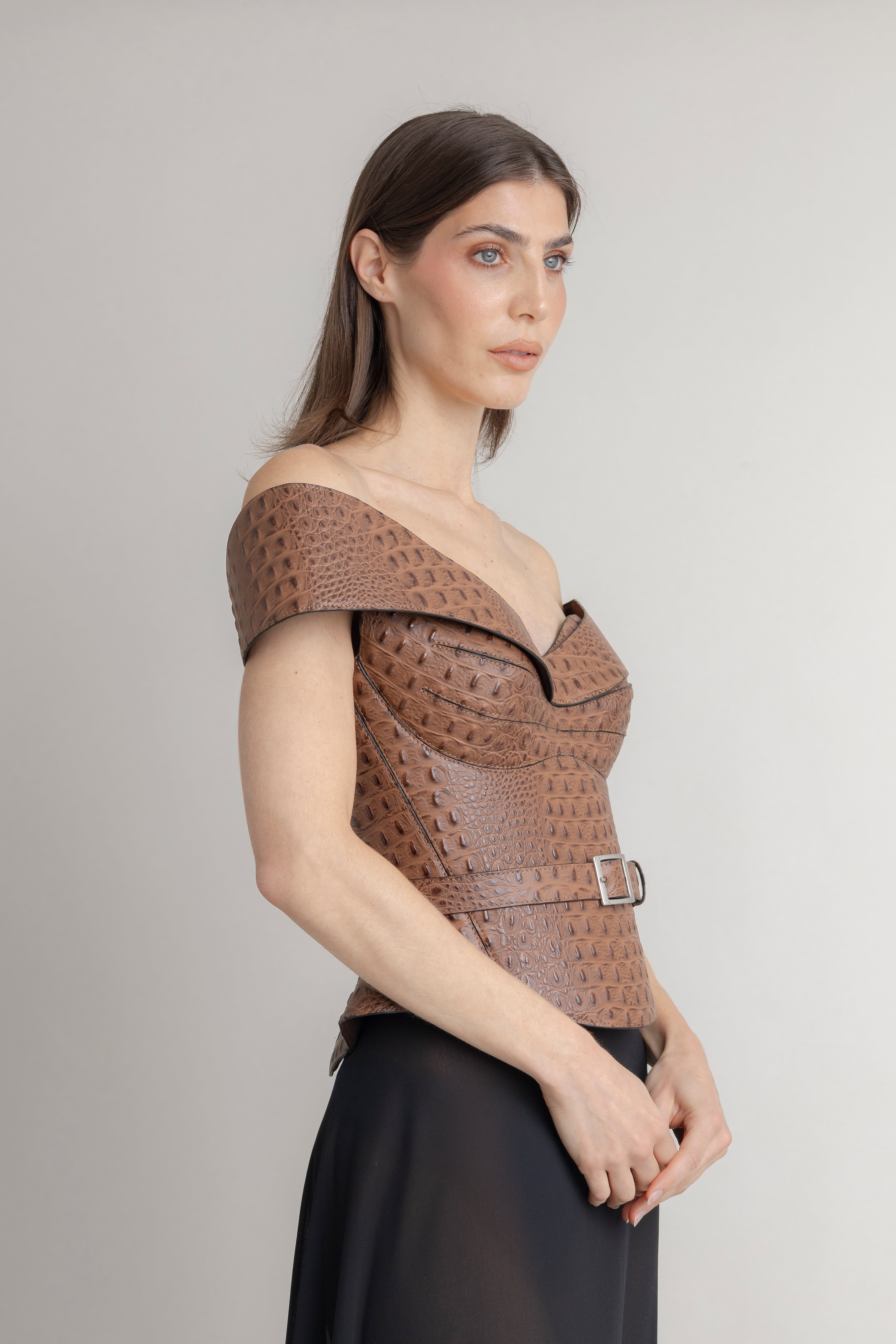 Corset Cocodrilo Banda JORGE DUQUE CORSETS Malva CO