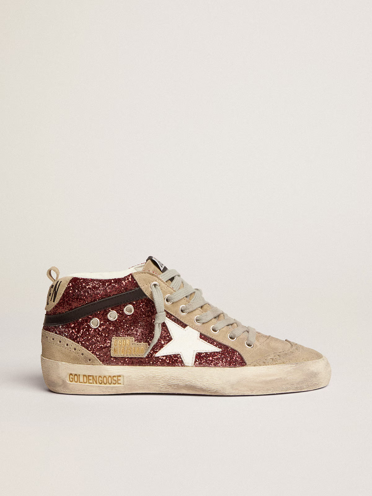 Tenis Golden Goosemid Star Glitter Suede Mujer