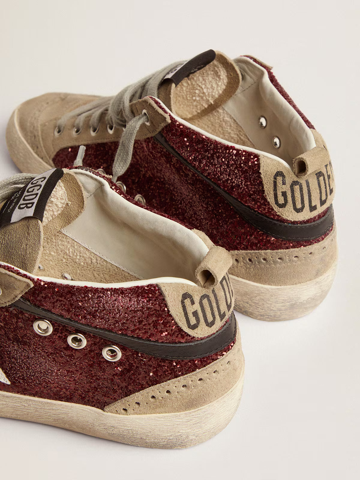Tenis Golden Goosemid Star Glitter Suede Mujer