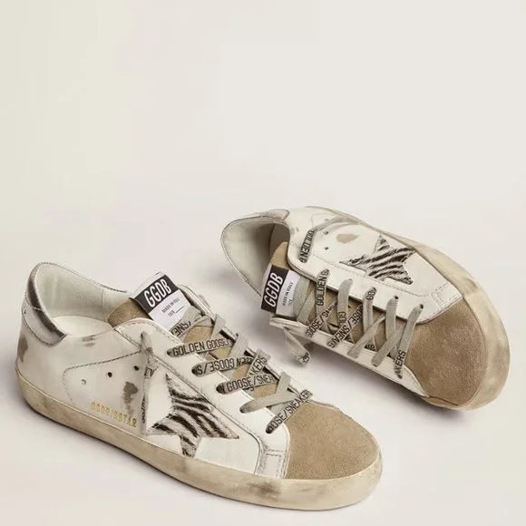 Tenis Golden Goose Super Star Leather Zebra Horsy Mujer