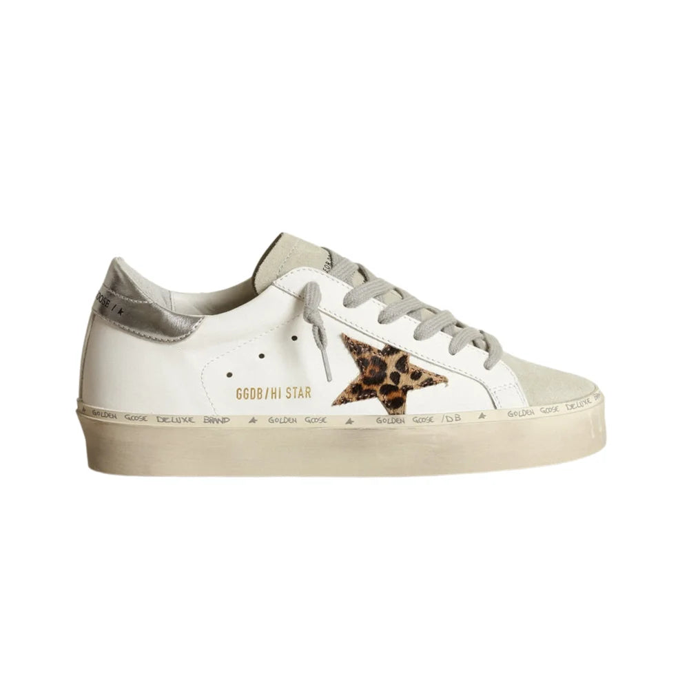 Tenis Golden Goose Hi Star Leather Leopard Horsy Star Mujer