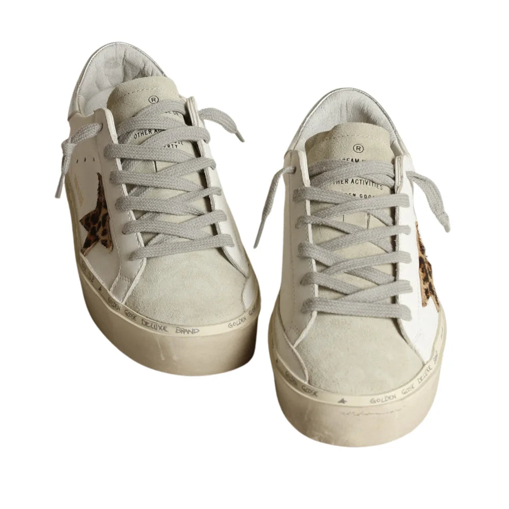 Tenis Golden Goose Hi Star Leather Leopard Horsy Star Mujer