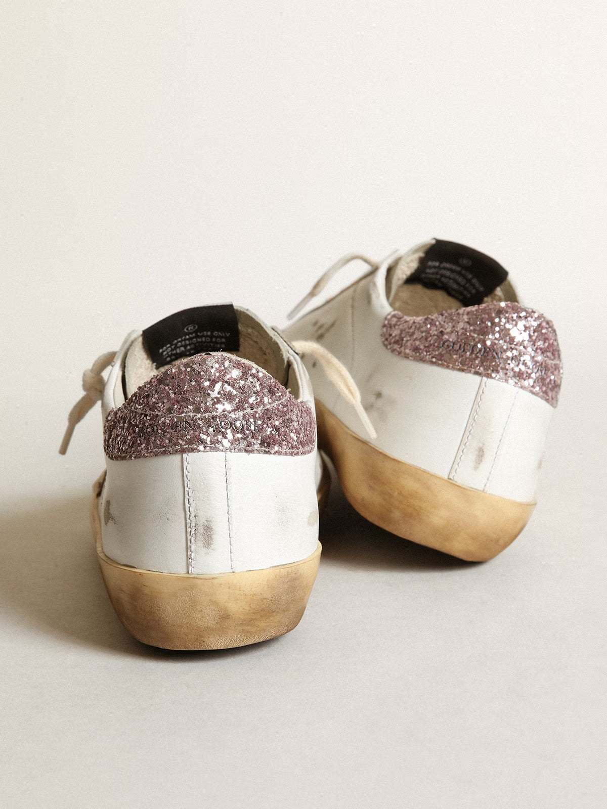 Tenis Golden Goose Super Star Leather Vintage Leath Star Glitter Heel Mujer