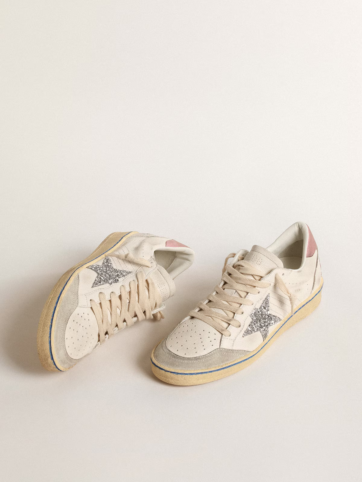 Tenis Golden Goose Ballstar Nappa Glitter Star Mujer GOLDEN GOOSE TENIS Malva CO