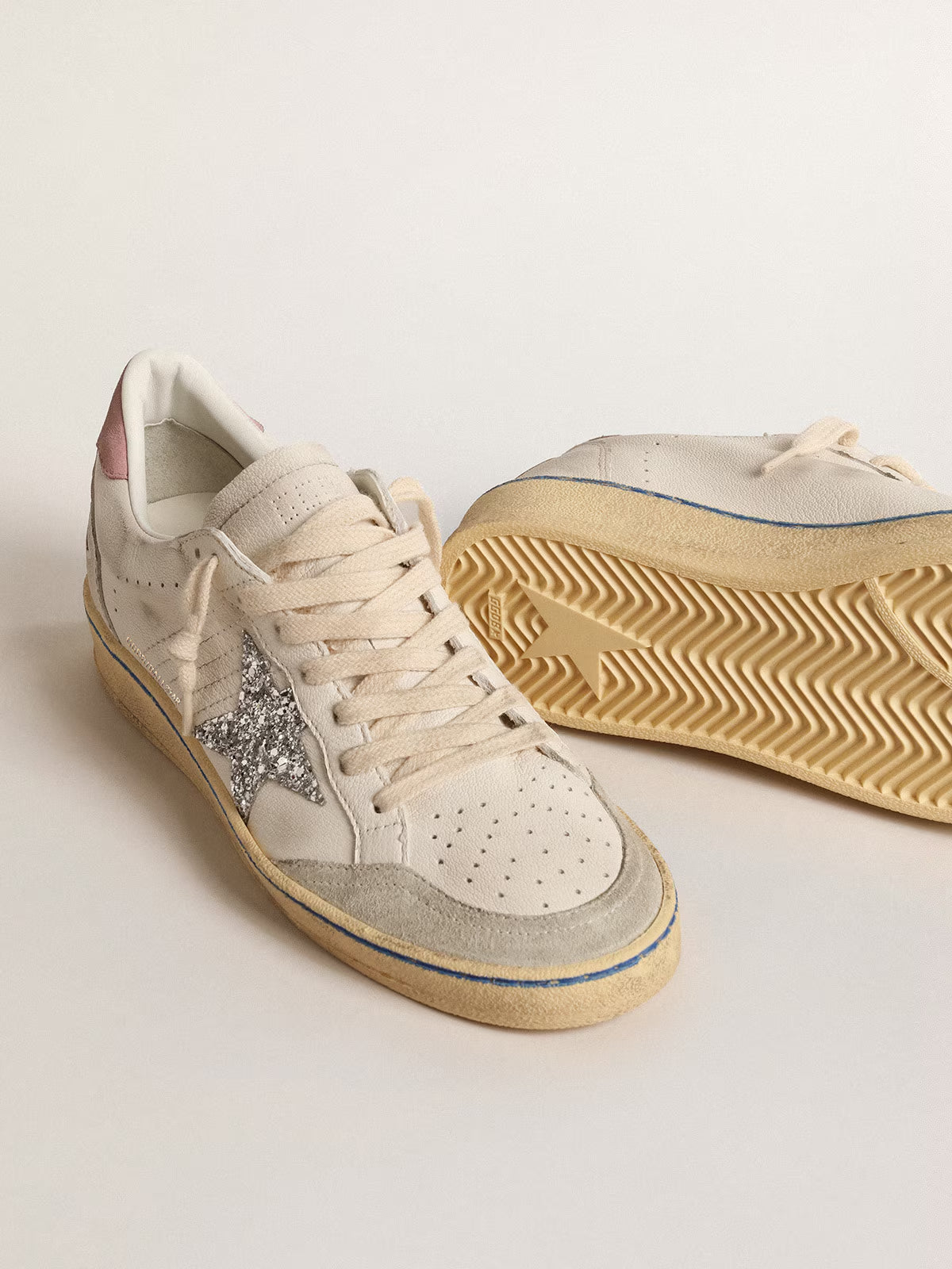 Tenis Golden Goose Ballstar Nappa Glitter Star Mujer GOLDEN GOOSE TENIS Malva CO