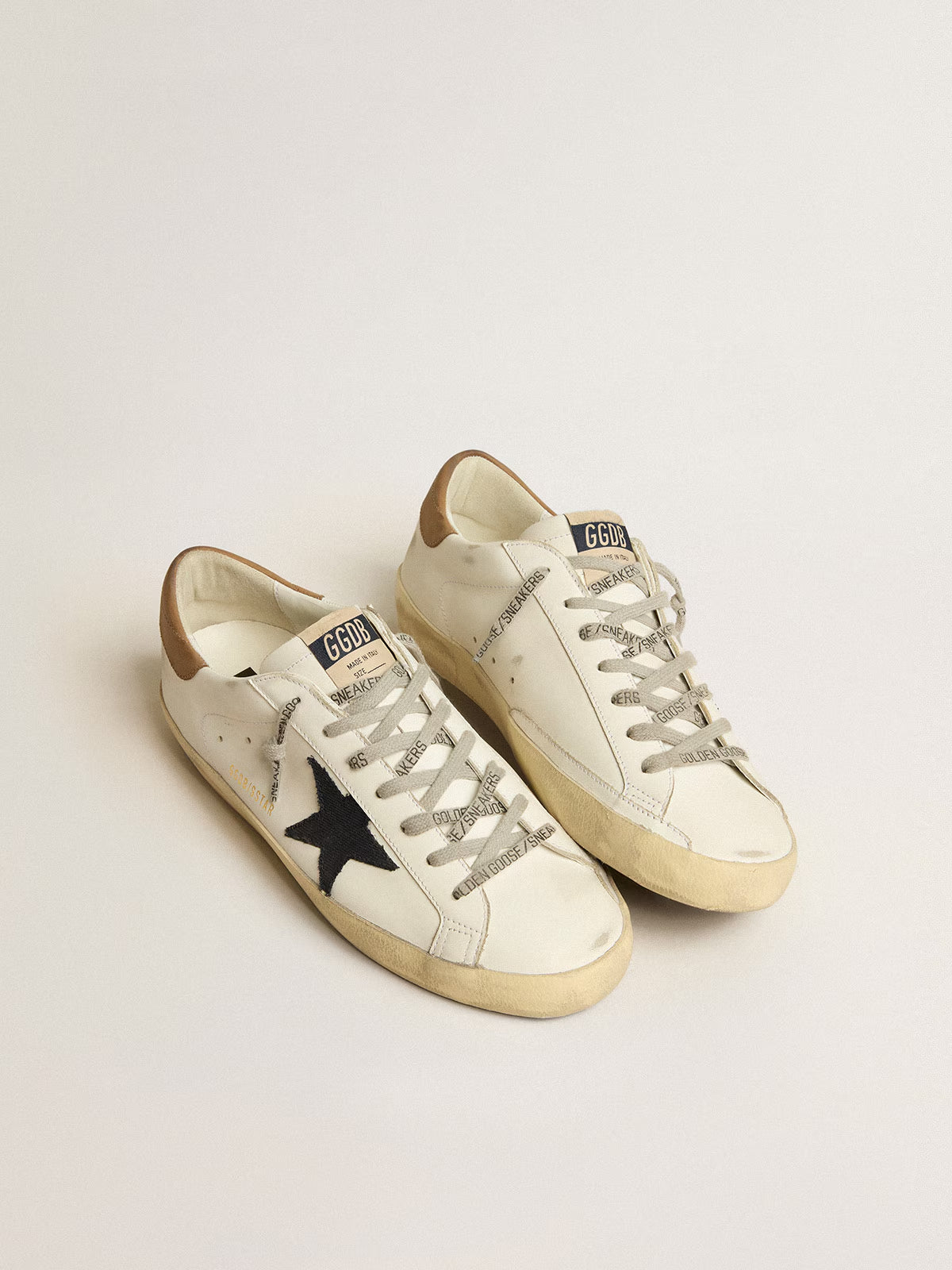 Tenis Golden Goose Super-Star Leather Upper And Heel Canvas Star Hombre