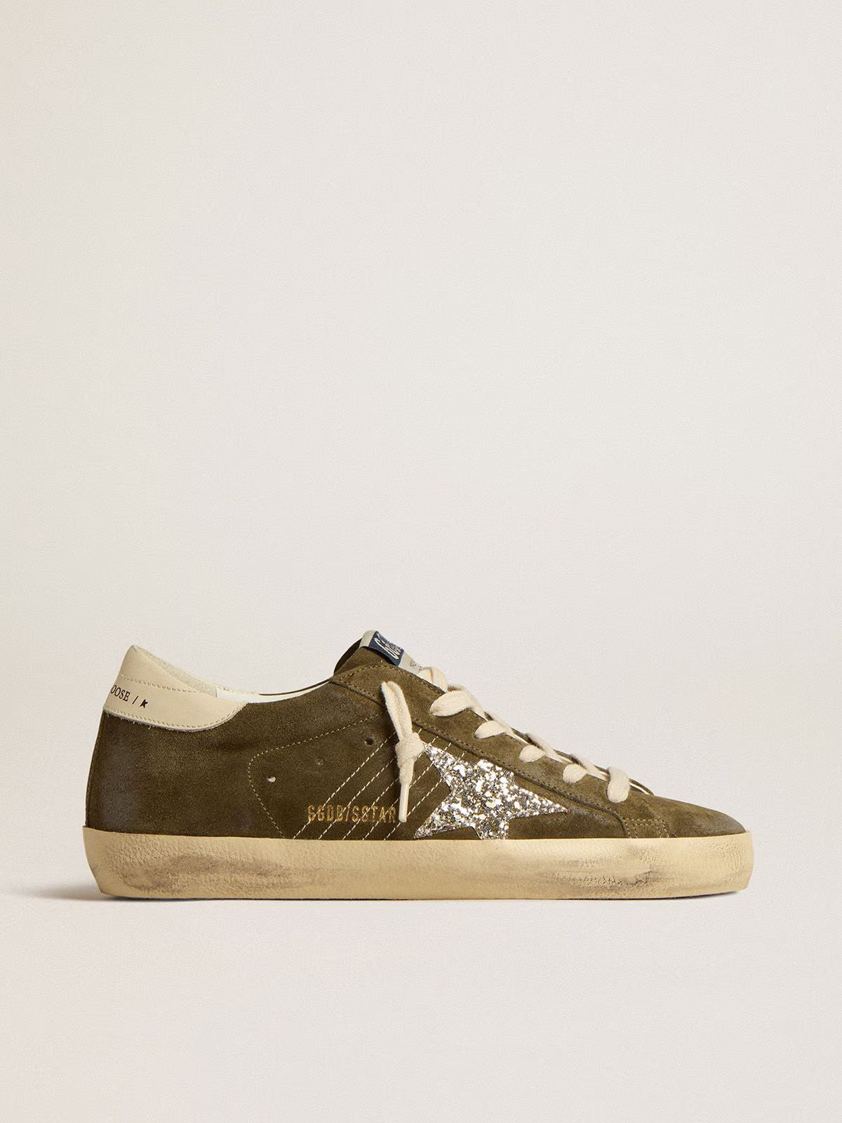 Tenis Golden Goose Super Star Suede Upper Glitter mujer