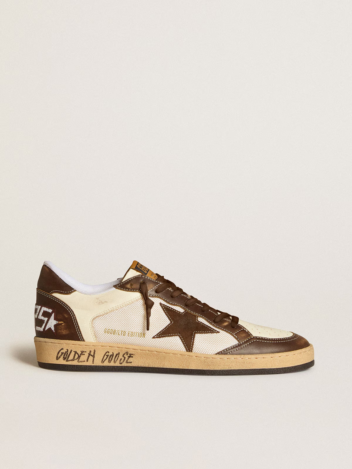 Tenis Golden Goose Ballstar Mesh Nappa Leather Suede Star Hombre