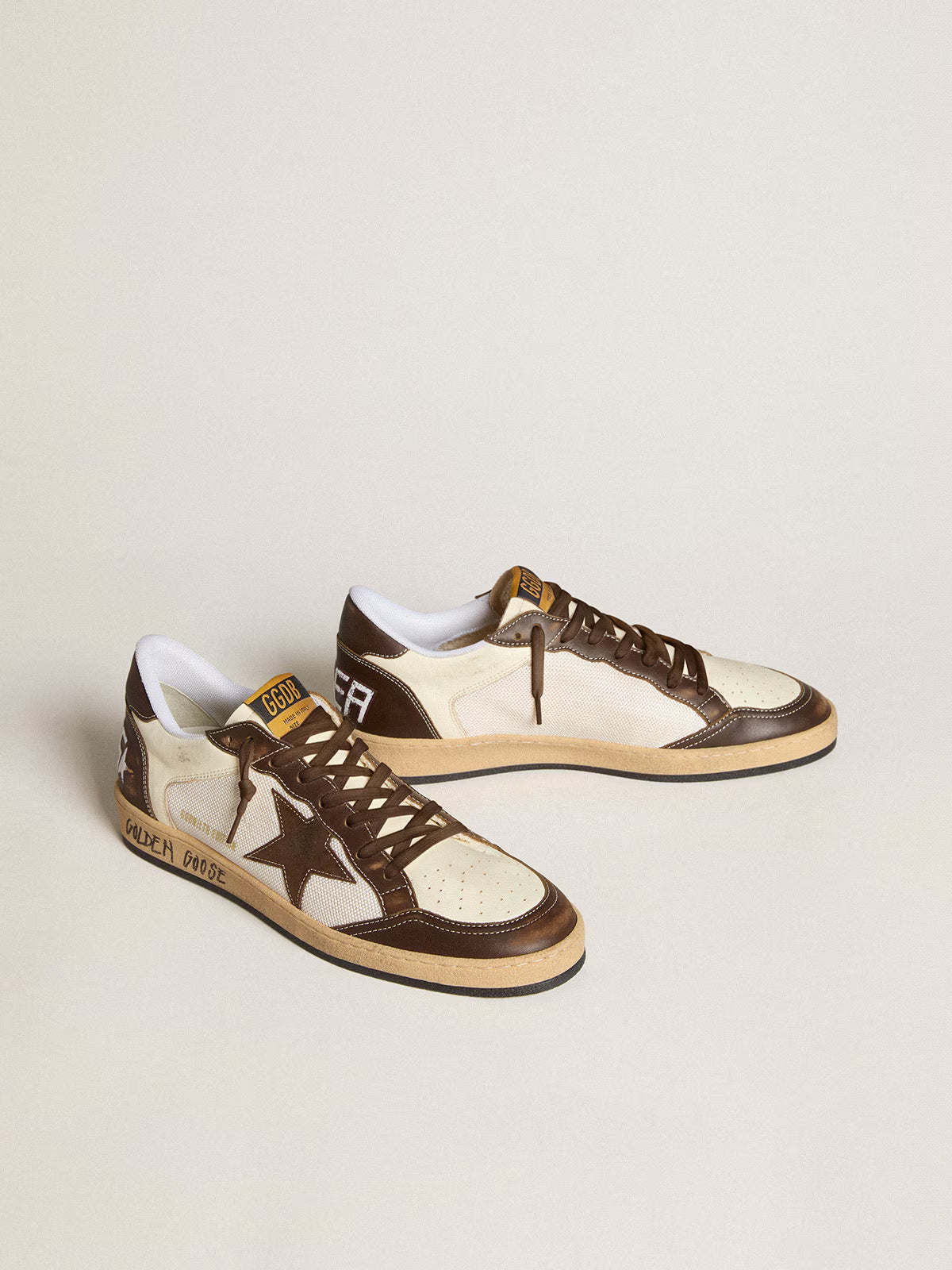 Tenis Golden Goose Ballstar Mesh Nappa Leather Suede Star Hombre