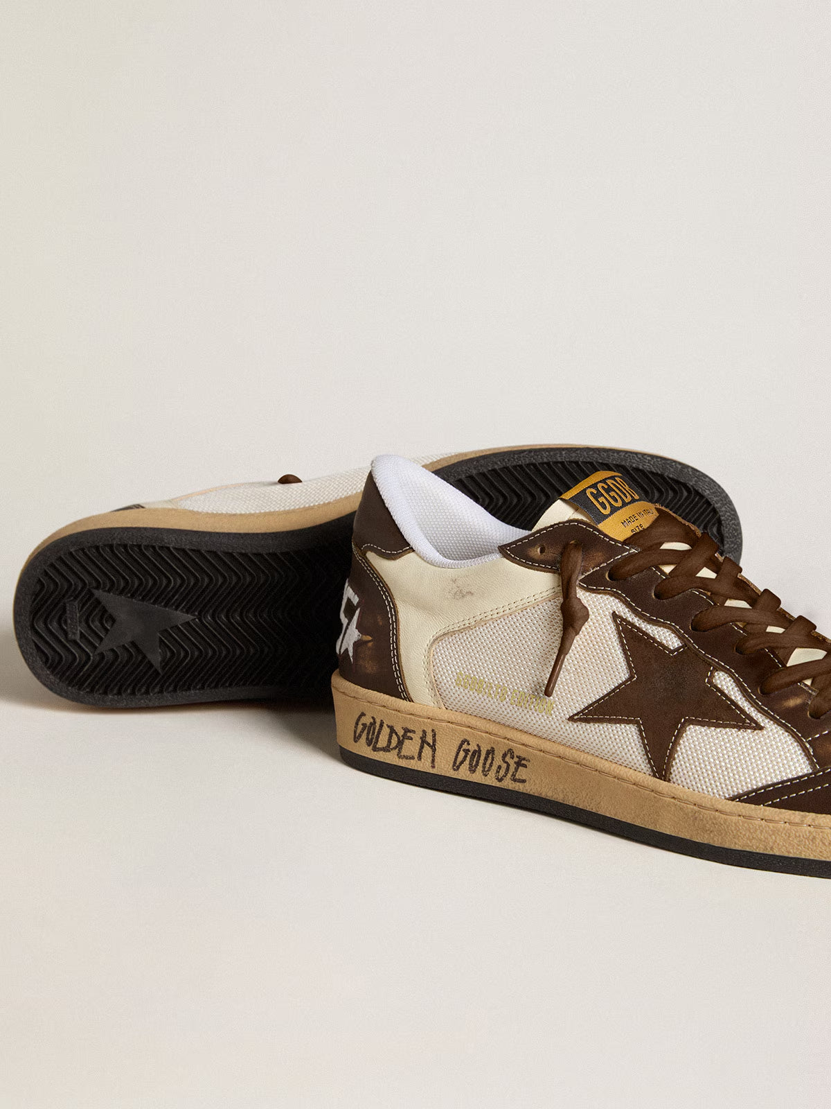 Tenis Golden Goose Ballstar Mesh Nappa Leather Suede Star Hombre
