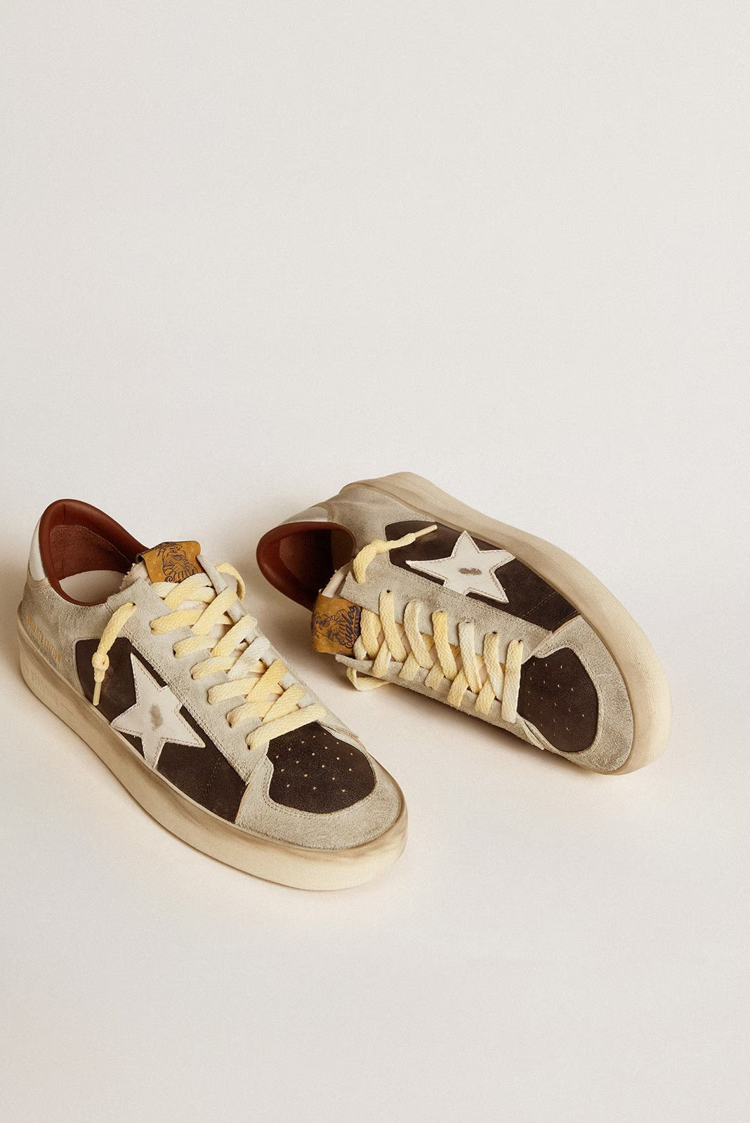 Tenis Golden Goose Stardan Leather Suede Heel Leather Star Hombre GOLDEN GOOSE TENIS Malva CO