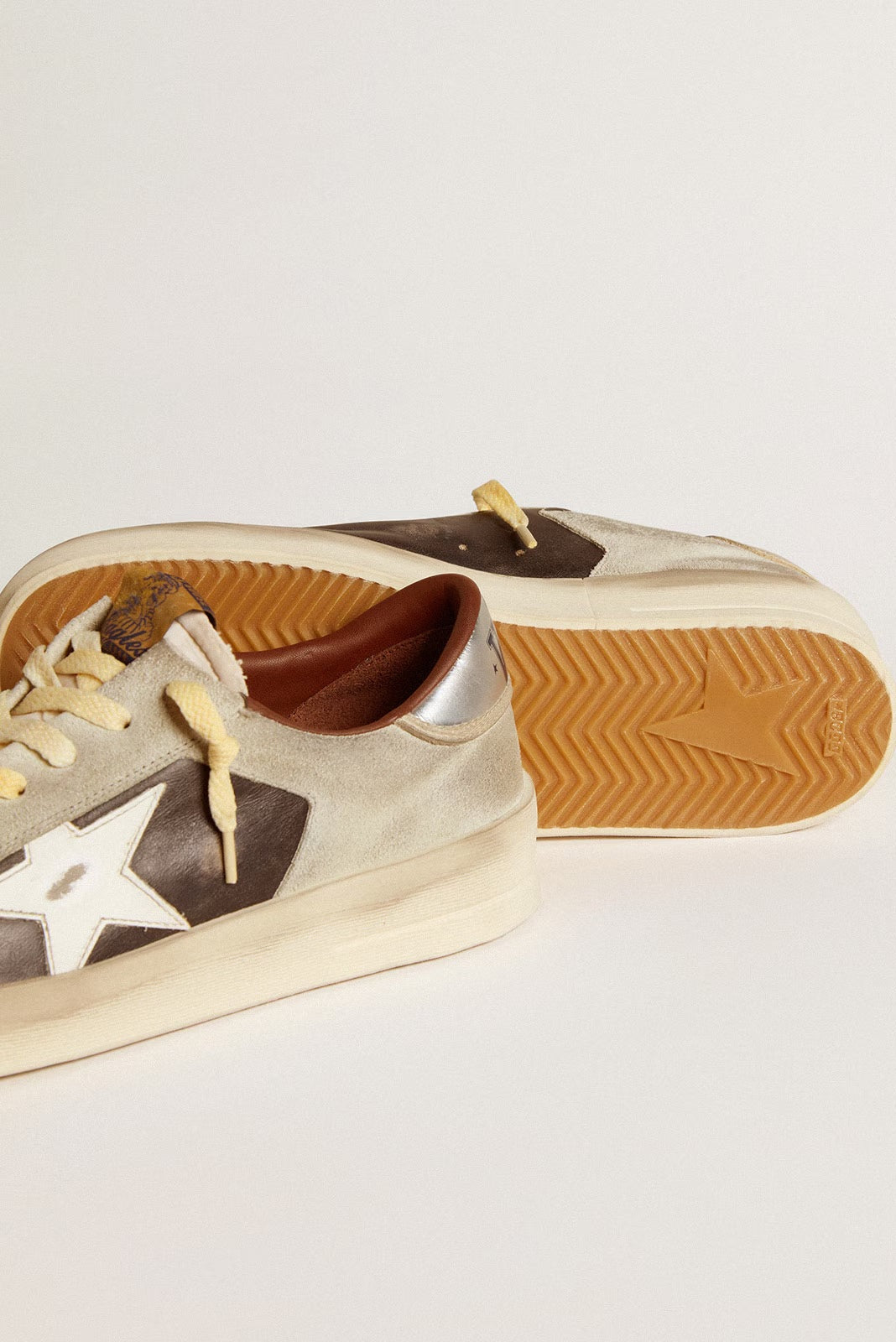 Tenis Golden Goose Stardan Leather Suede Heel Leather Star Hombre GOLDEN GOOSE TENIS Malva CO
