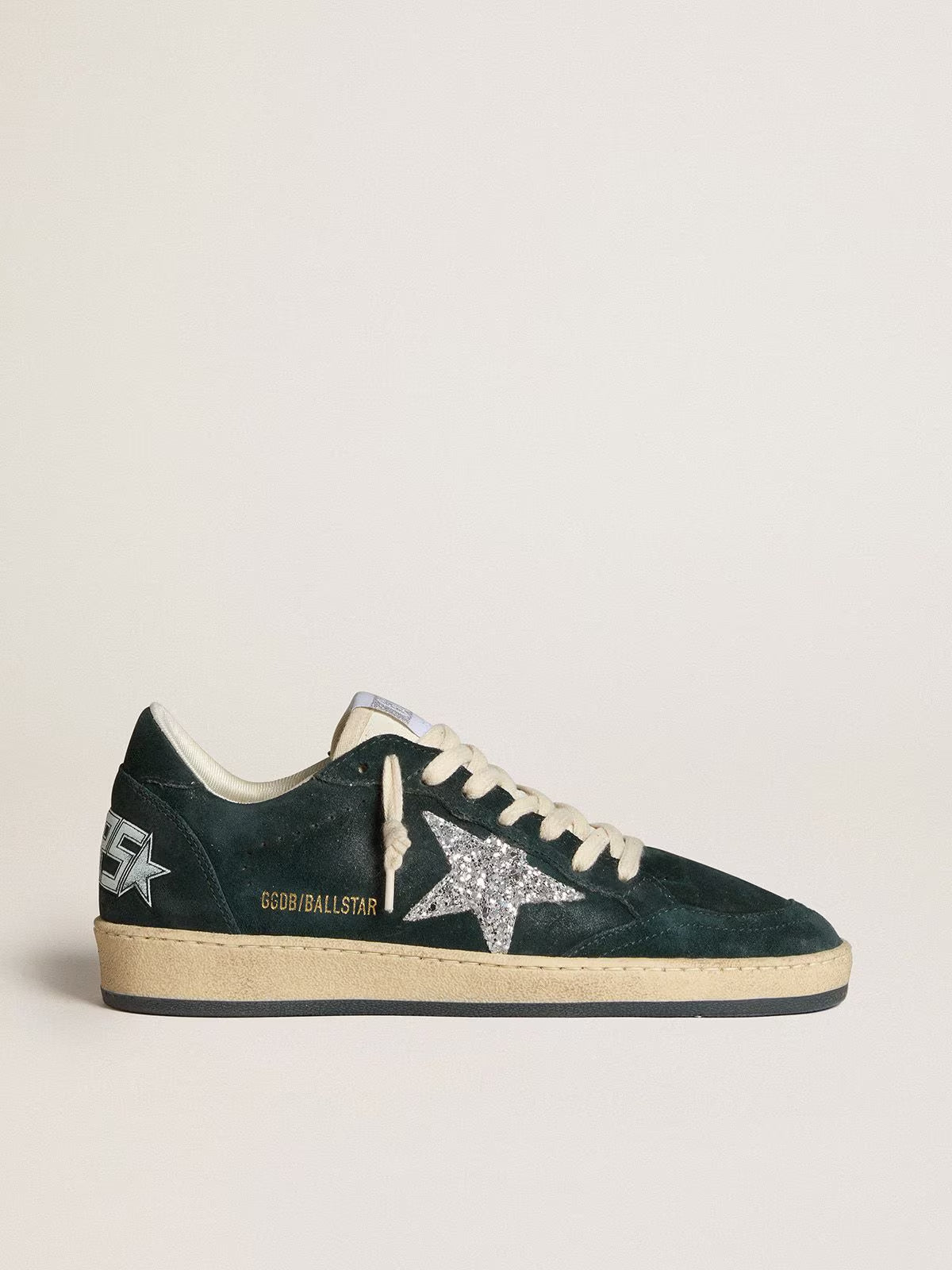 Tenis Golden Goose Ball Star Suede Upper Spur And Heel Glitter Star Mujer
