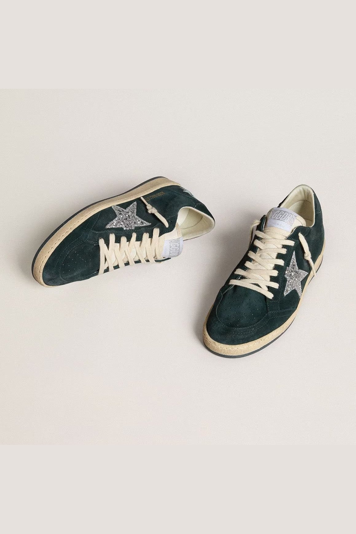 Tenis Golden Goose Ball Star Suede Upper Spur And Heel Glitter Star Mujer GOLDEN GOOSE TENIS Malva CO