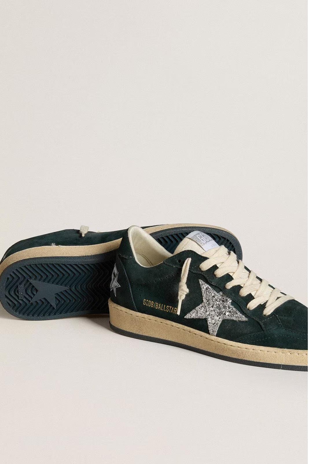 Tenis Golden Goose Ball Star Suede Upper Spur And Heel Glitter Star Mujer GOLDEN GOOSE TENIS Malva CO