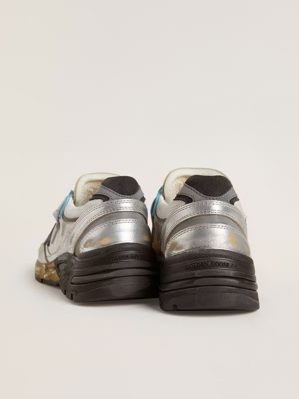 Tenis Golden Goose Running Dad Mesh And Laminated Leather Mujer