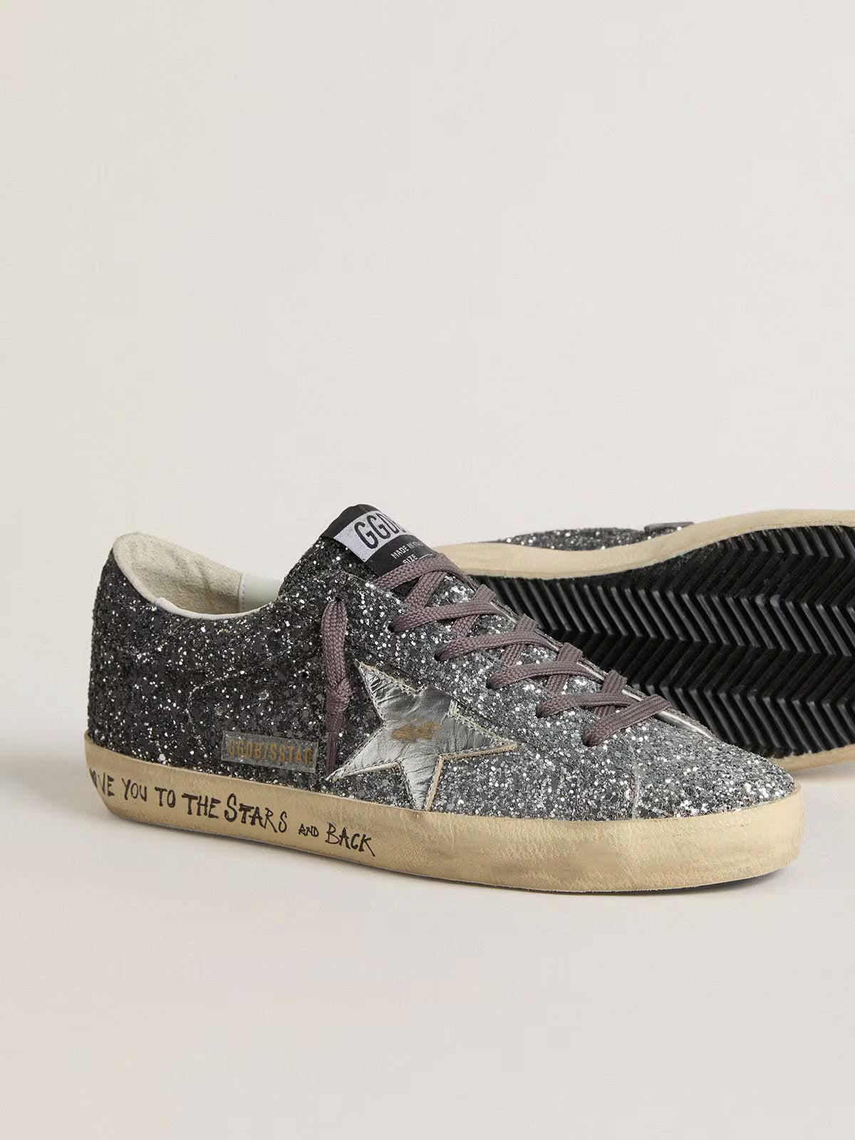 Tenis Golden Goose Super Star Glitter Mujer