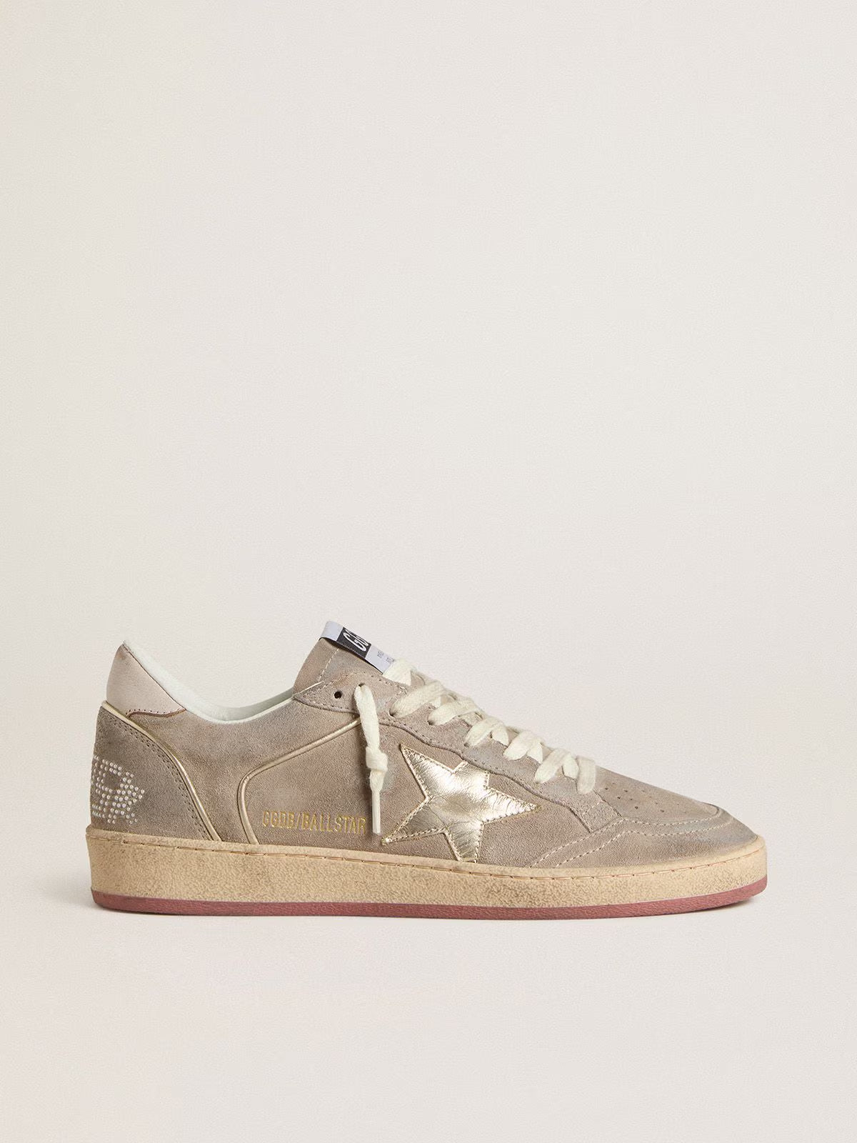 Tenis Golden Goose Ballstar Suede Pearls Laminated Star Leather Heel Mujer