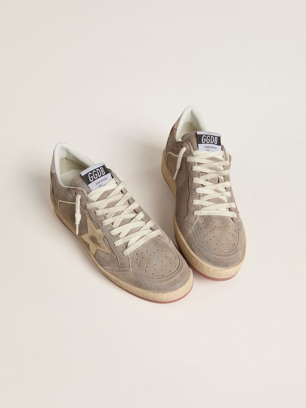 Tenis Golden Goose Ballstar Suede Pearls Laminated Star Leather Heel Mujer