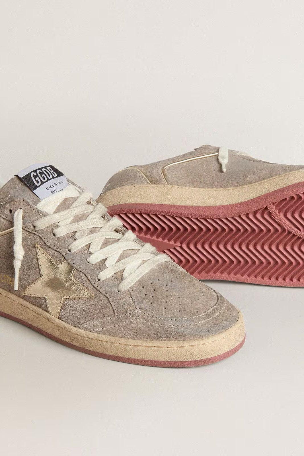 Tenis Golden Goose Ballstar Suede Pearls Laminated Star Leather Heel Mujer GOLDEN GOOSE TENIS Malva CO