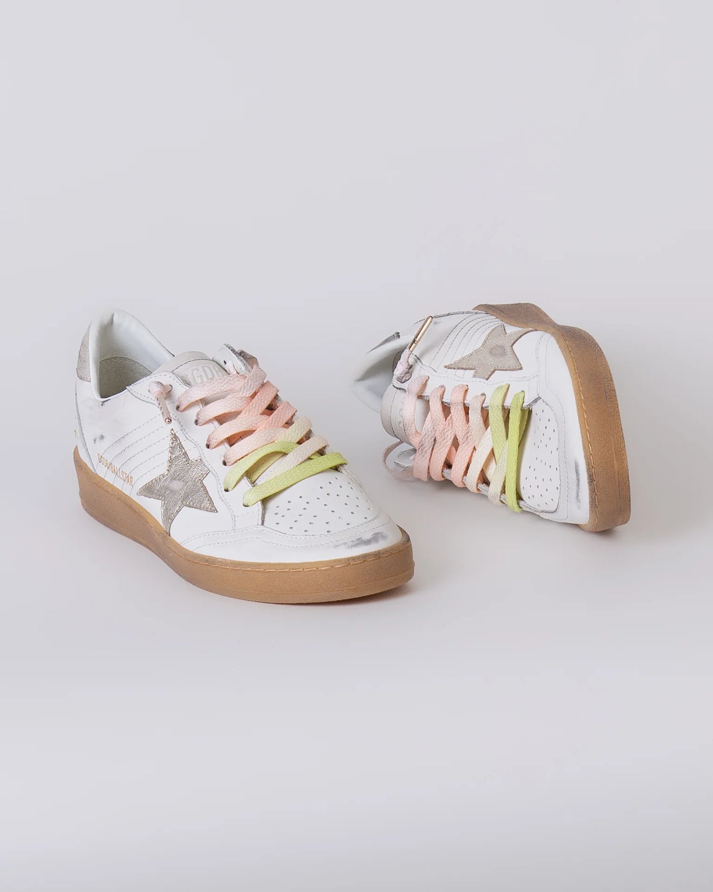 Tenis Golden Goose Ballstar Leather Upper Laminated Star Suede Heel Mujer