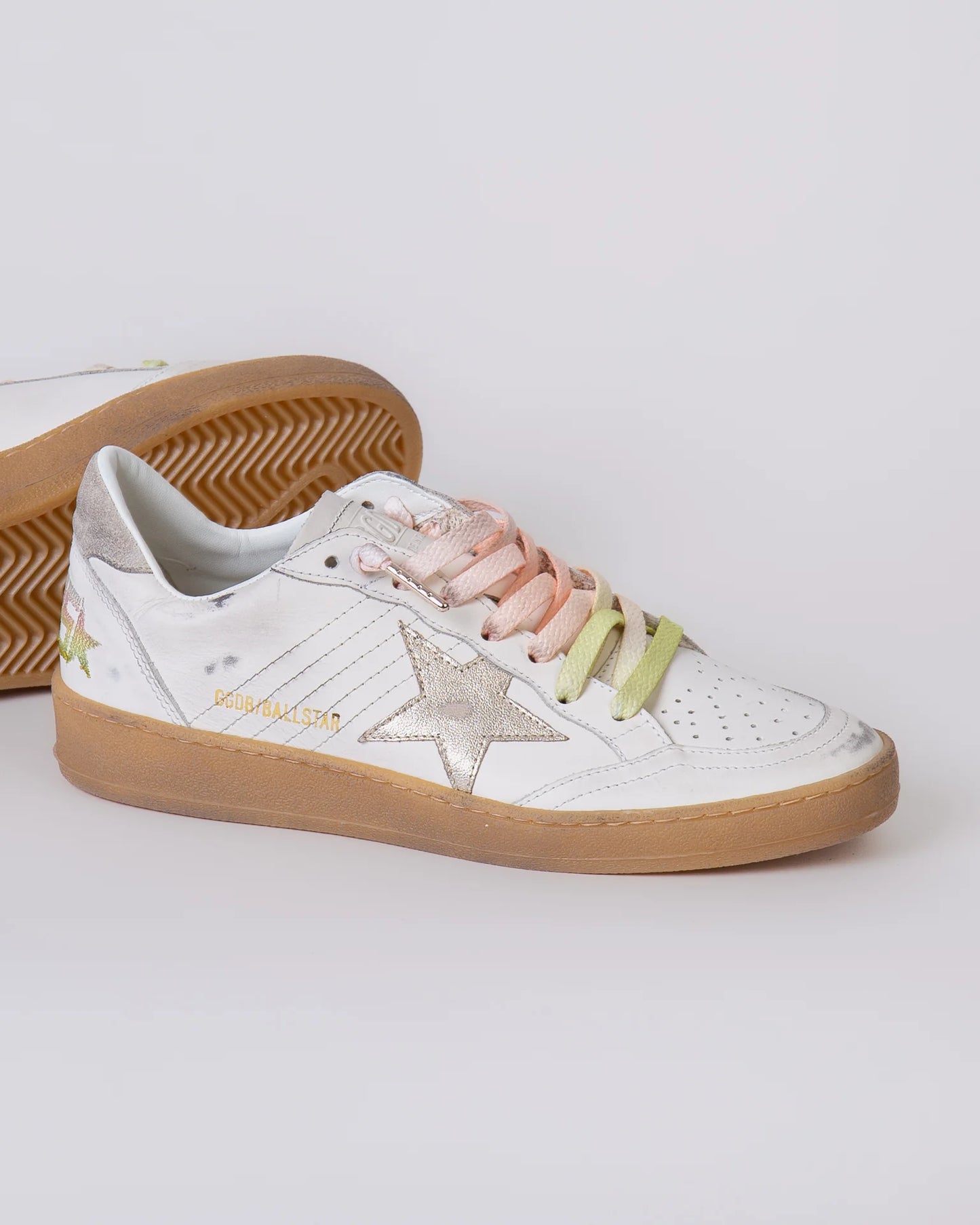 Tenis Golden Goose Ballstar Leather Upper Laminated Star Suede Heel Mujer